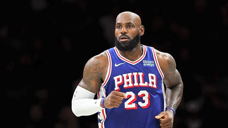 LeBron James Debuts for 76ers With 10 Points on One Shot as Philadelphia Falls to Brooklyn