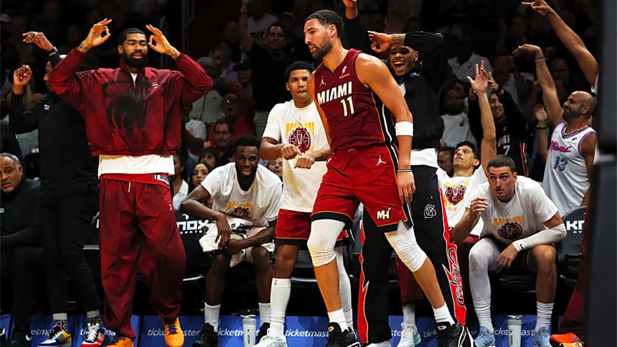 Klay Thompson gets 100% real on support from Heat after big game