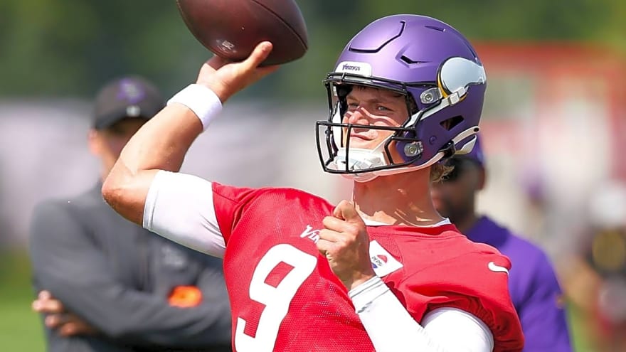 J.J. McCarthy is now Firmly Behind Kyler Murray After a Rough First Day of Open Camp