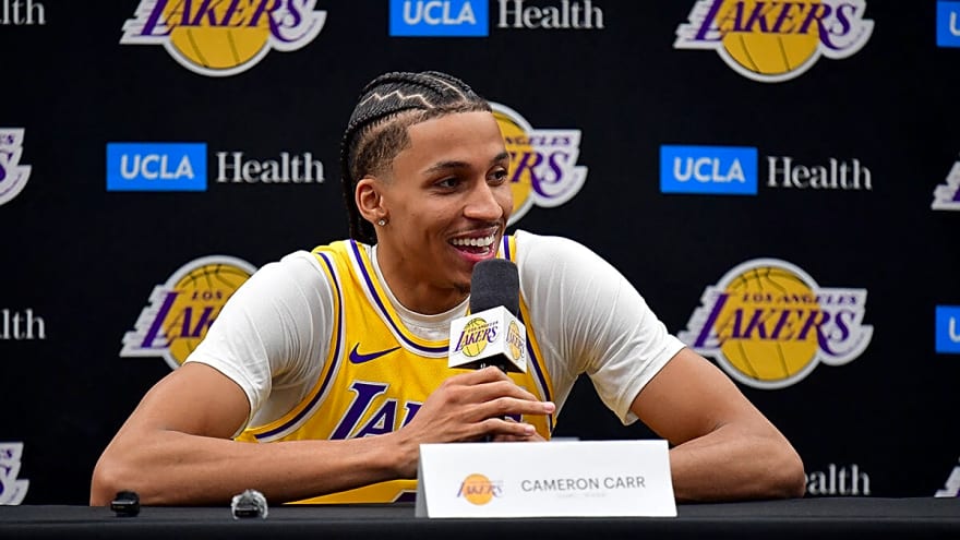 Lakers’ Cameron Carr gets candid with admission about first media day