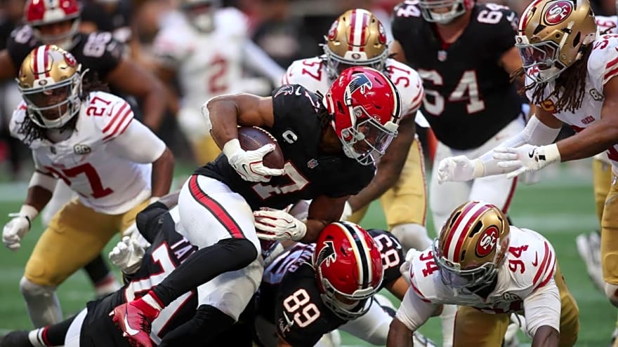 How Bucky Irving's 558 Rushing Yards Compare With Bijan Robinson's 704 as the 2-5 Bucs Look for Their First Home Win Against the Falcons