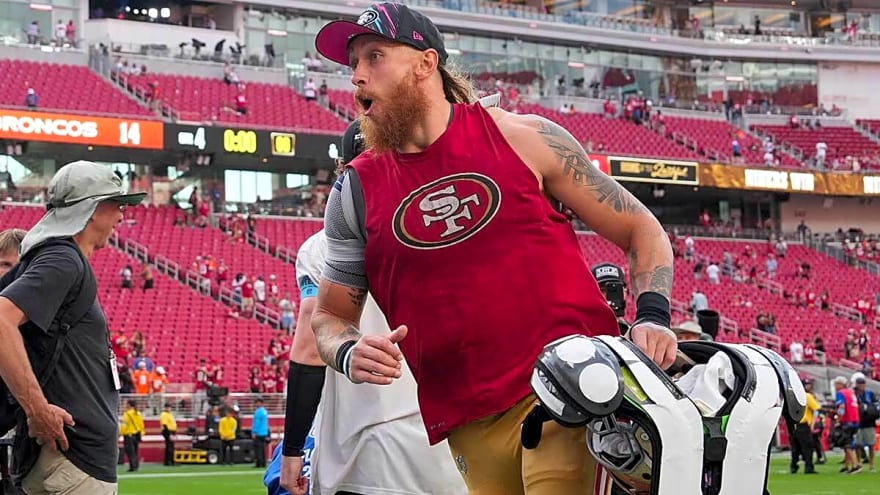 49ers’ George Kittle trolls Talanoa Hufanga after smoking him for long TD vs. Broncos