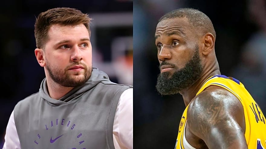 LeBron James Points to Luka Doncic After Lakers Lose Game 1
