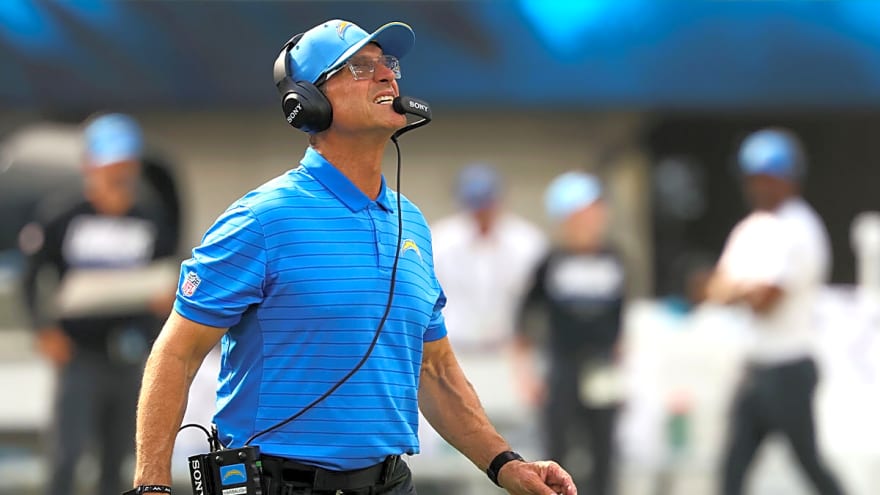 Chargers’ Jim Harbaugh puts Justin Herbert on notice with just 2 words