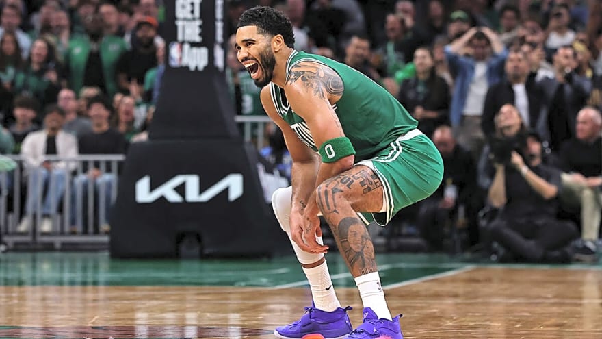 Celtics announcer takes shot at Jaylen Brown after Jayson Tatum’s ice-cold buzzer-beater