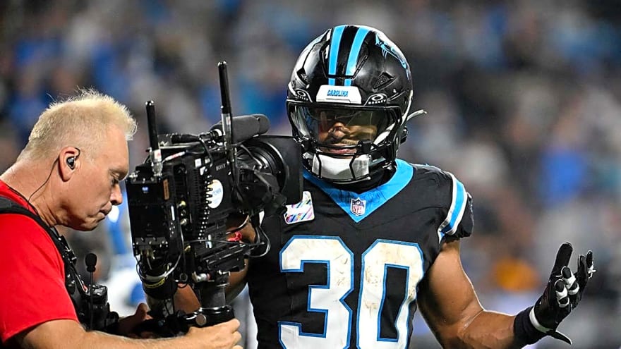 Panthers’ Dave Canales pinpoints what he likes about Chubba Hubbard after SNF win