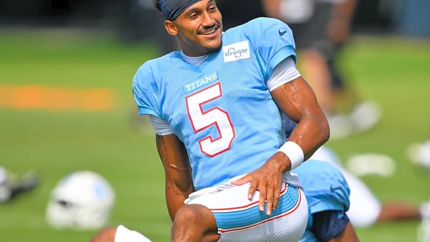 Tennessee Titans' Wide Receiver Elic Ayomanor Suffers Injury During Training Camp