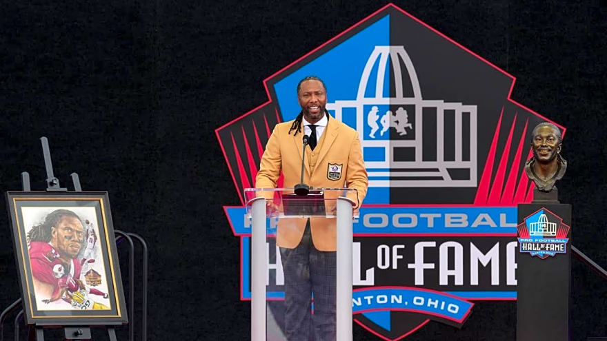 Larry Fitzgerald thanks Randy Moss, Cris Carter in Hall of Fame speech