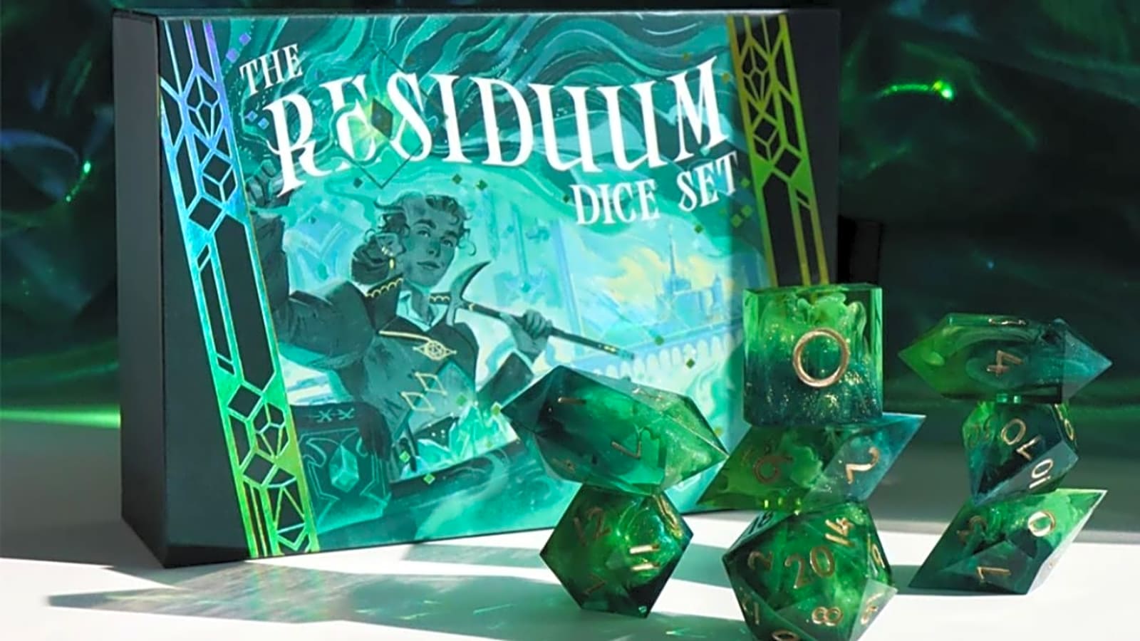 Roll With CRITICAL ROLE’s Sleek and Stylish Residuum Dice Set