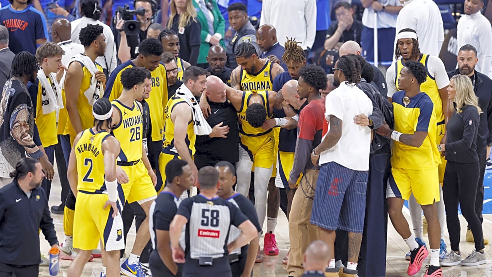 Rising WWE star’s 3-word reaction to Tyrese Haliburton NBA Finals injury