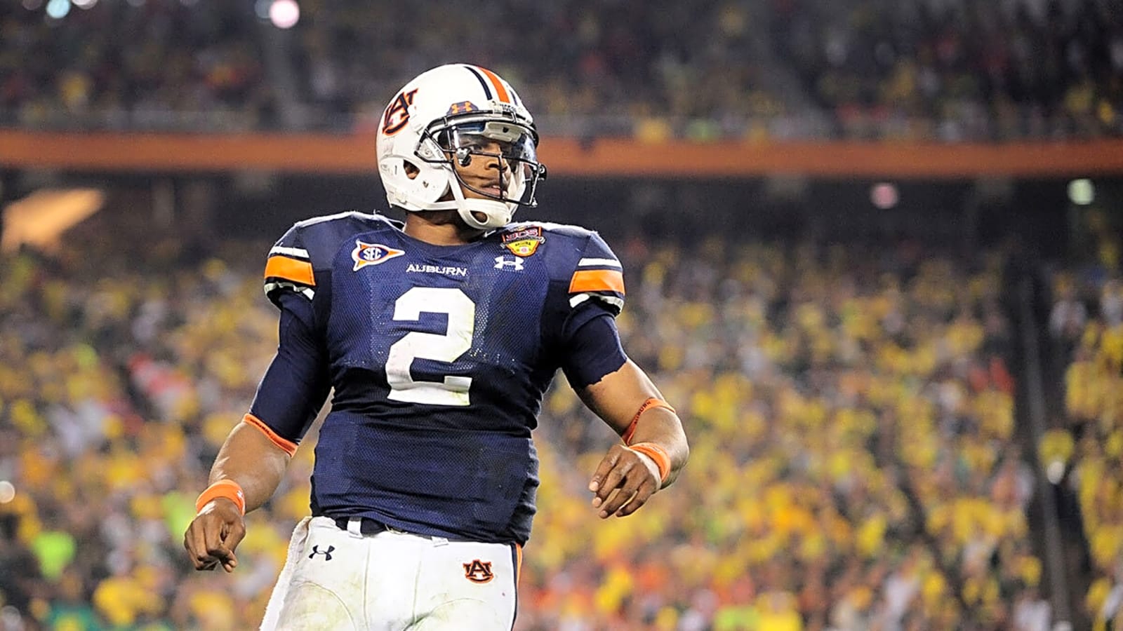 Panthers Derrick Brown reacts to Cam Newton’s number retirement