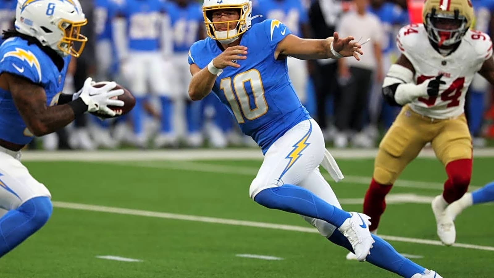 Mike McDaniel Gushes About Chargers RB Omarion Hampton's Growth