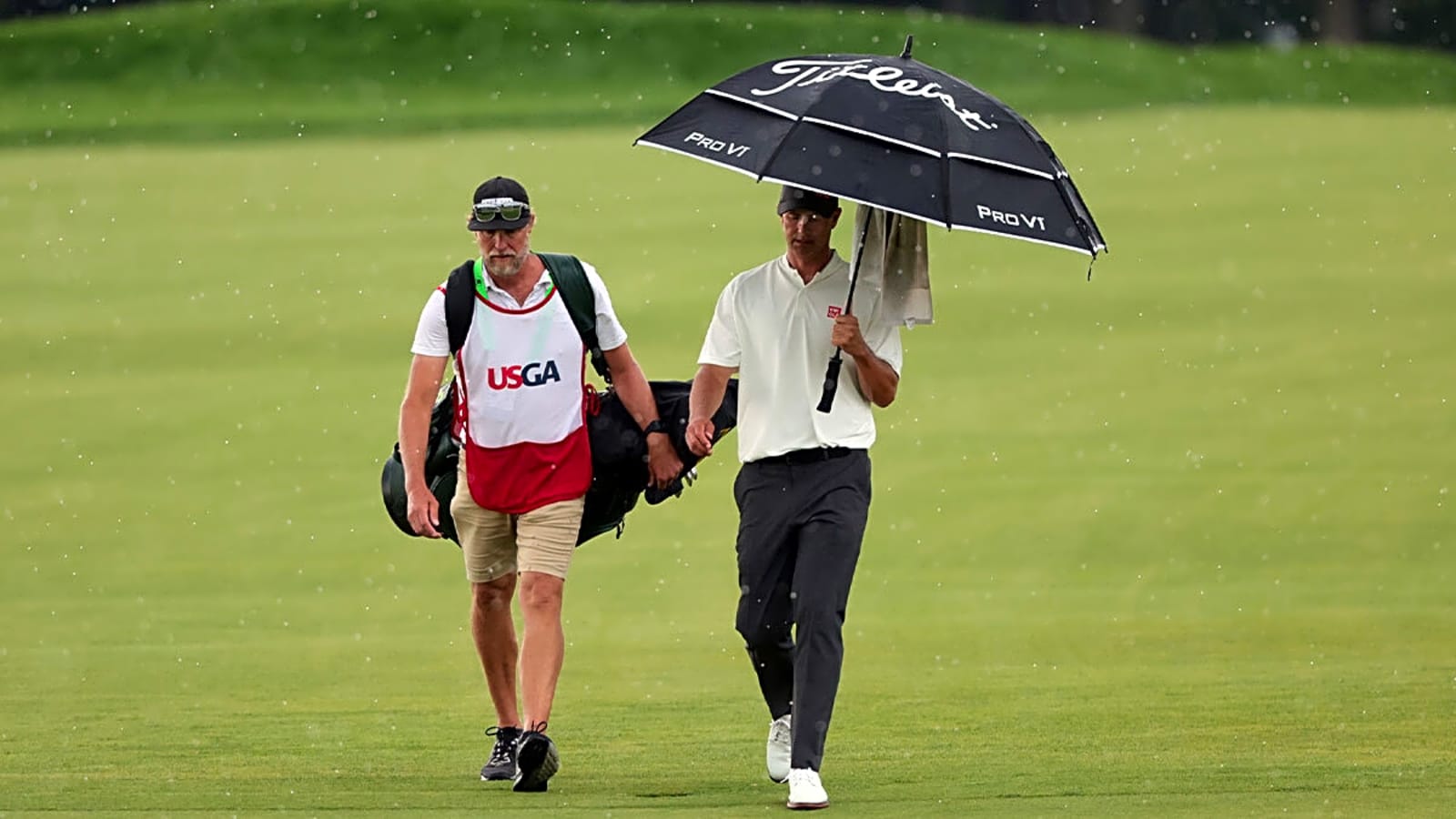 US Open final round resumes after lengthy rain delay