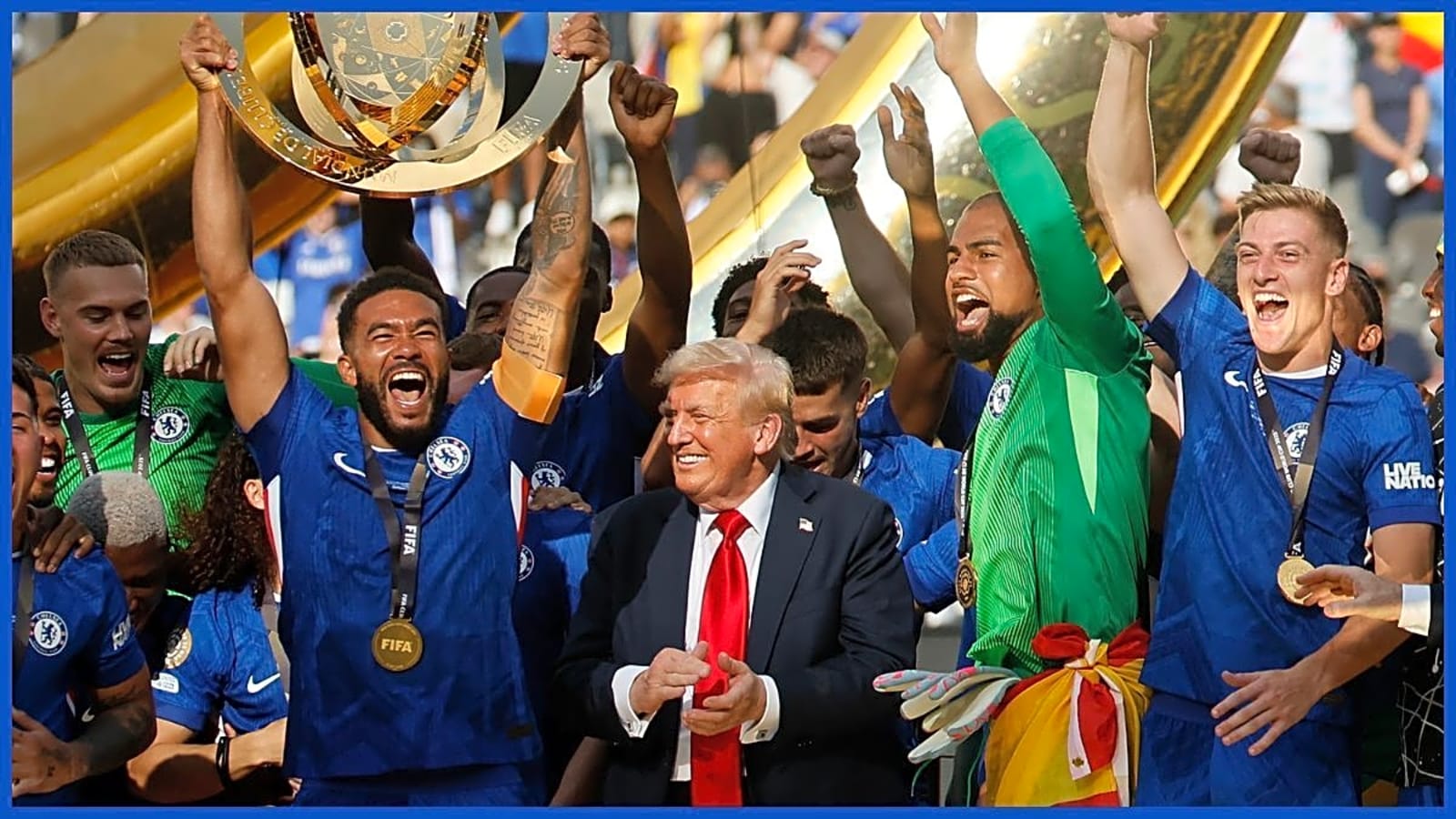 'I guess' – Reece James gives honest views on Donald Trump joining Chelsea’s CWC trophy lift