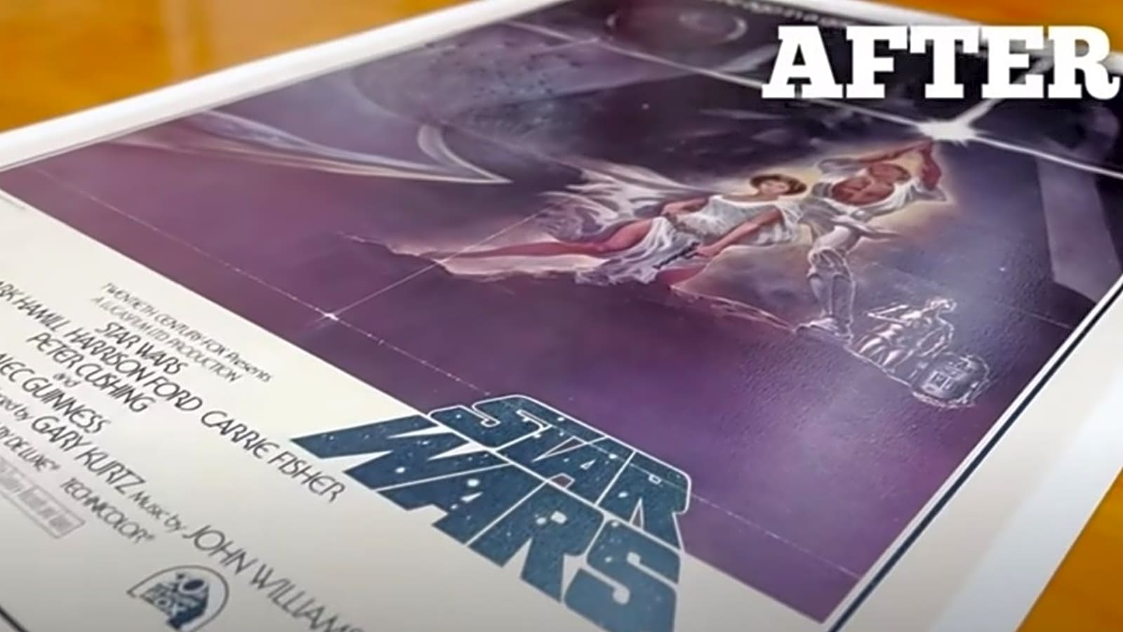 Watch a Worn 1977 STAR WARS Poster Get Restored