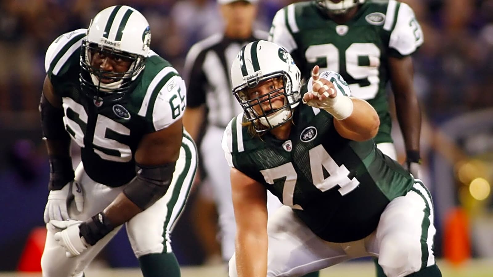 Damien Woody pays tribute to Nick Mangold after Jets get 1st win of season