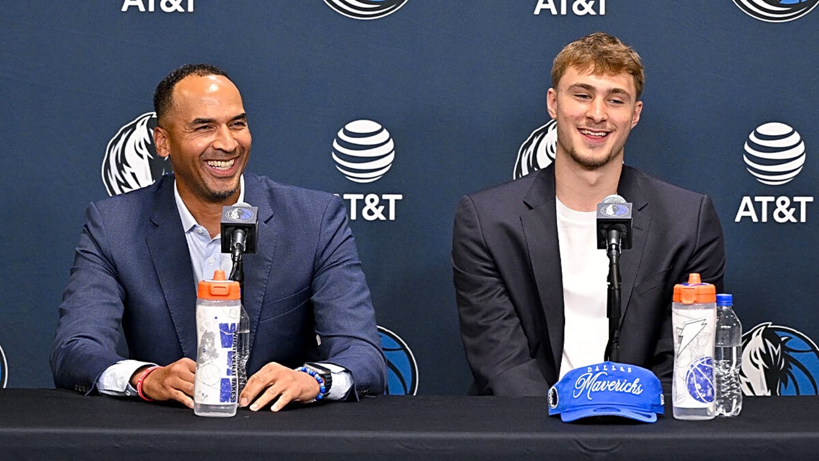 Mavericks’ Cooper Flagg gets 100% real on playing with Anthony Davis, Kyrie Irving