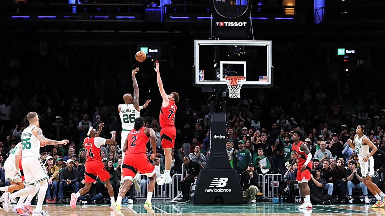 Celtics’ Derrick White reacts to Xavier Tillman’s clutch gene