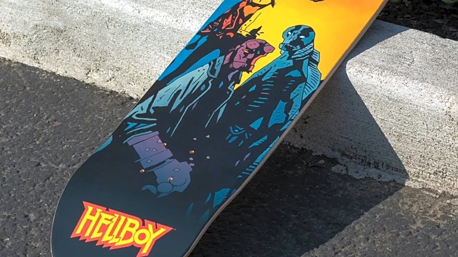 New Hellboy skateboard deck stylishly celebrates 32 years of Hellboy