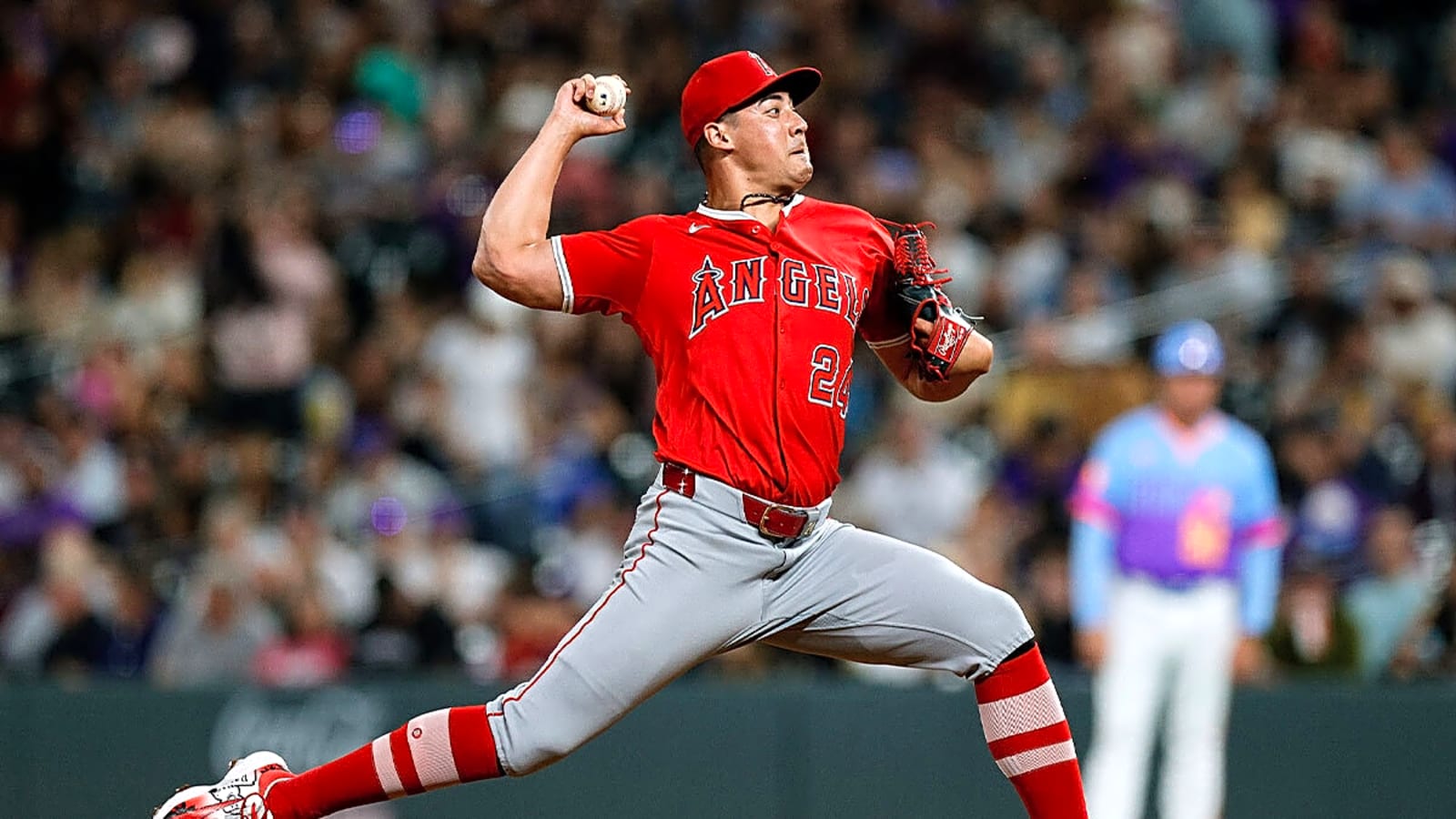 Angels place pitcher on injured list