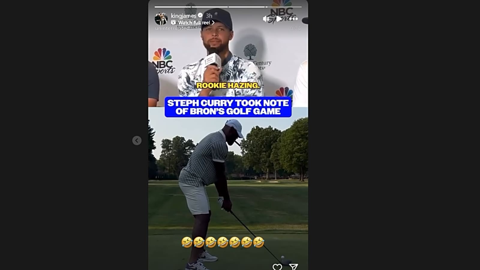 Stephen Curry Takes A Hilarious Shot At Charles Barkley And Admits 'Rookie Hazing' LeBron James In Golf