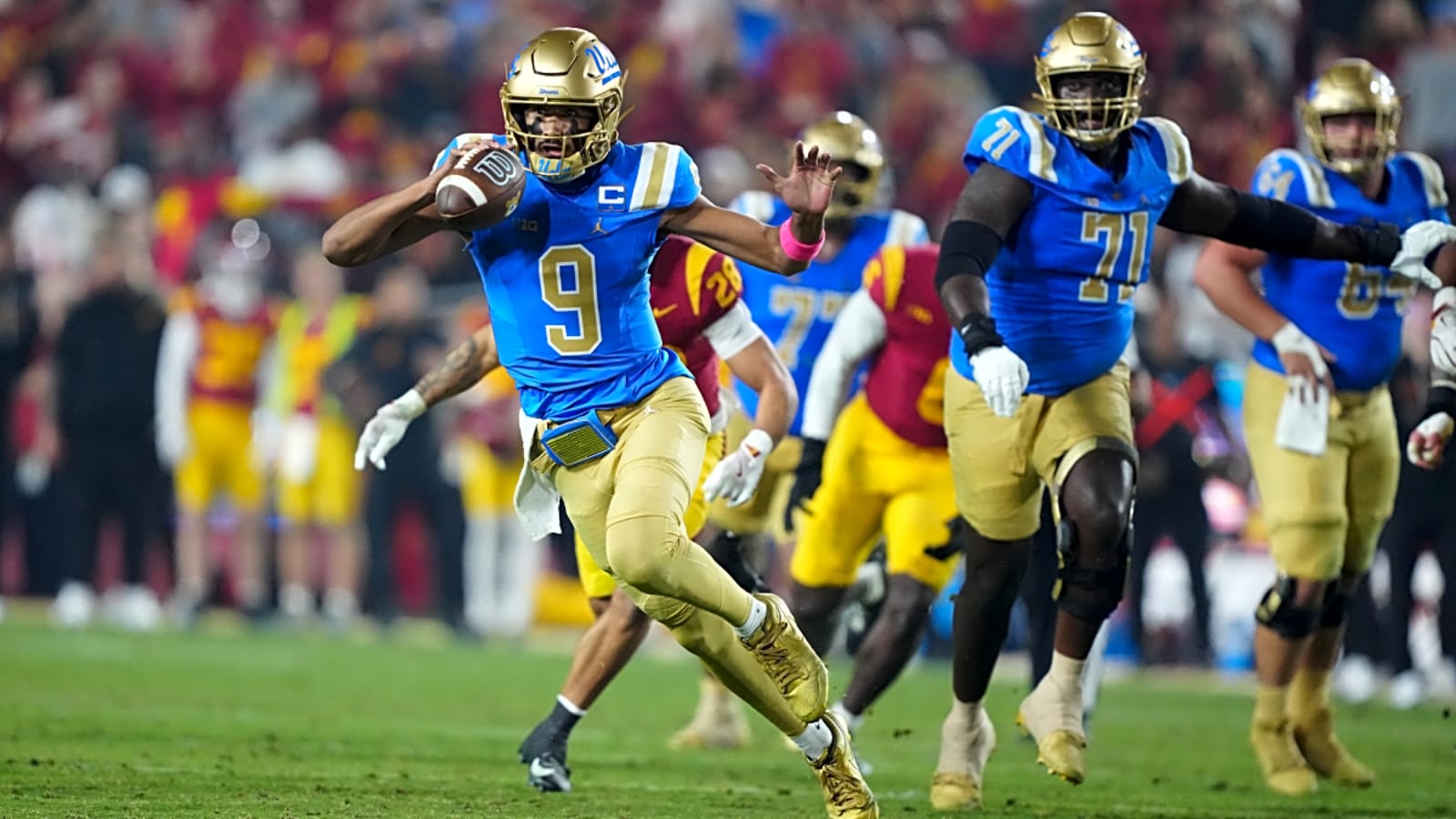 Nico Iamaleava gets asked about his plans for the 2026 season following UCLA's final game of the season