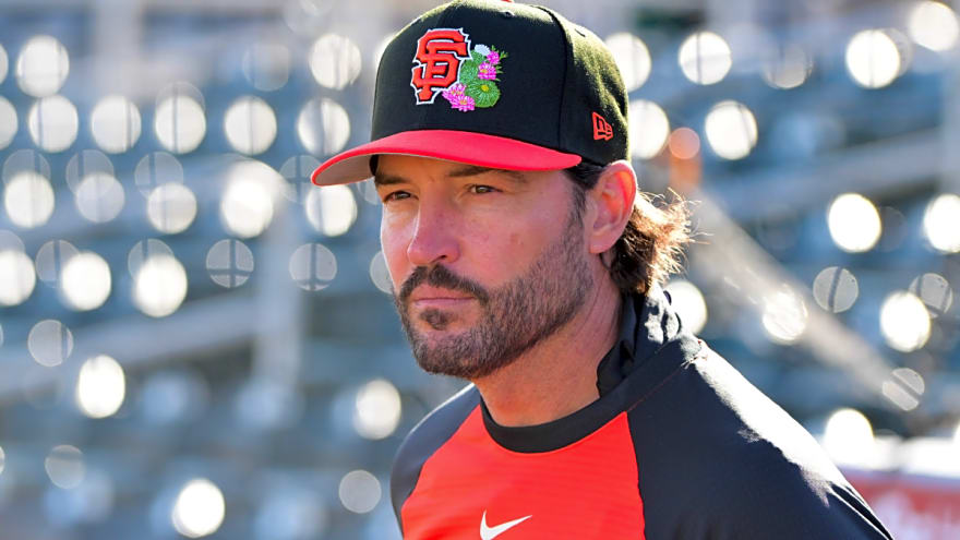 Tony Vitello's first spring training game with the Giants left the former Tennessee coach in literal pain