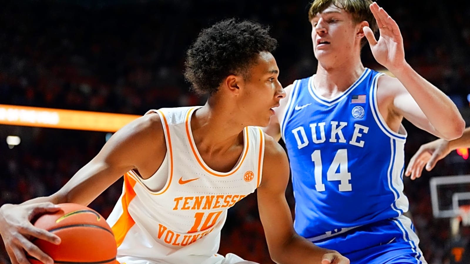 Duke coach Jon Scheyer leaves no doubt how he feels about Tennessee Vols true freshman Nate Ament