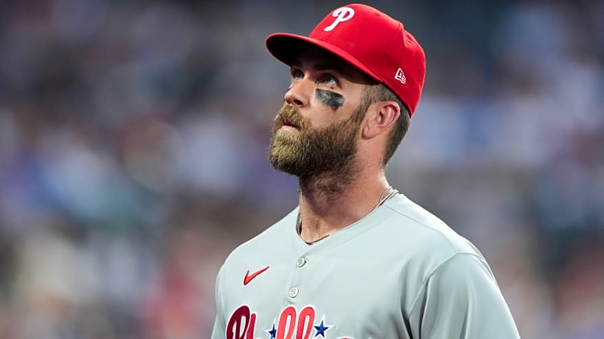 Phillies first baseman Bryce Harper leaves no about how he feels about Tony Vitello managing the Giants