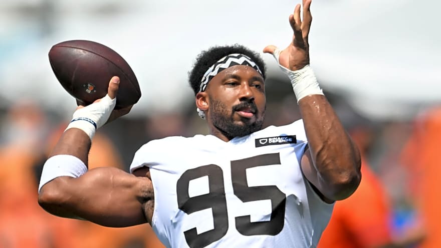 Myles Garrett Goes Shirtless and His Physical Appearance Draws Attention