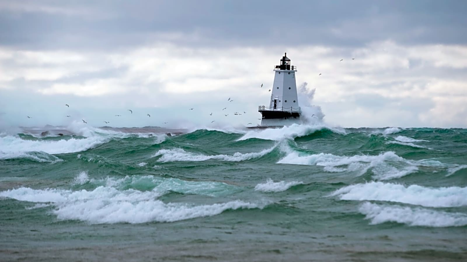 7-Foot Waves Slam Lake Michigan, Father and Son Drown