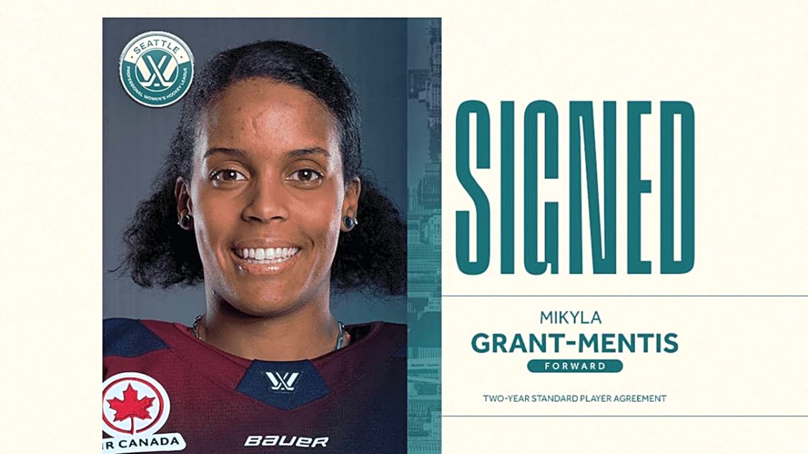 PWHL Seattle signs Mikyla Grant-Mentis to two-year deal