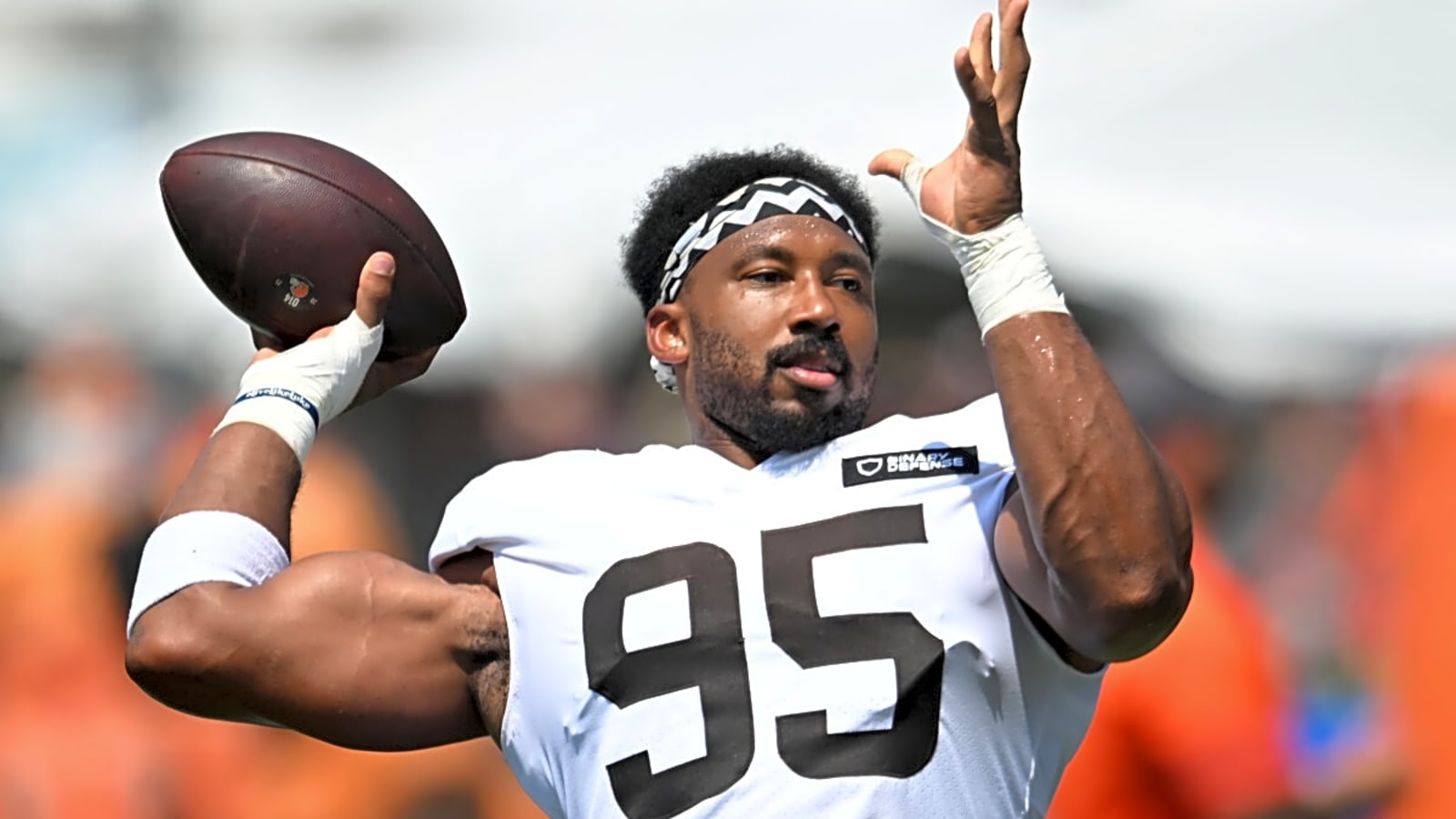 Myles Garrett Goes Shirtless and His Physical Appearance Draws Attention