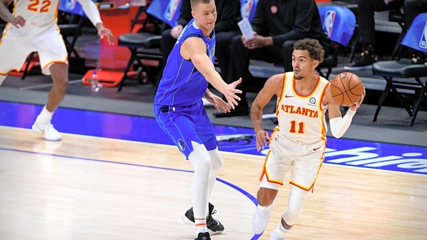 Trae Young&#39;s Immediate Reaction to Kristaps Porzingis Trade