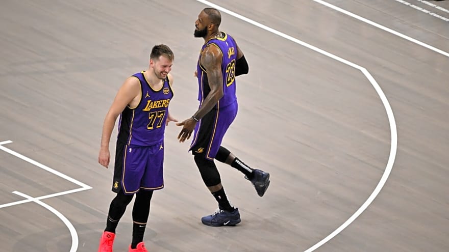Lakers Star Luka Doncic Reacts After LeBron James Misses Only 2 Shots Against Kings