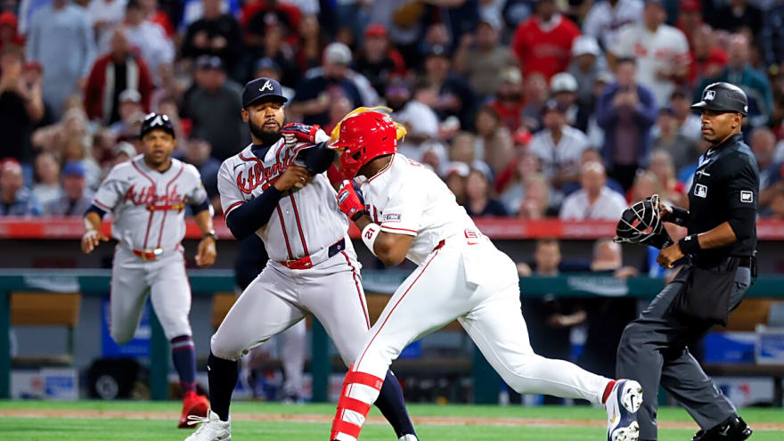 Punches Fly Between Jorge Soler and Reynaldo Lopez as Angels-Braves Brawl Erupts