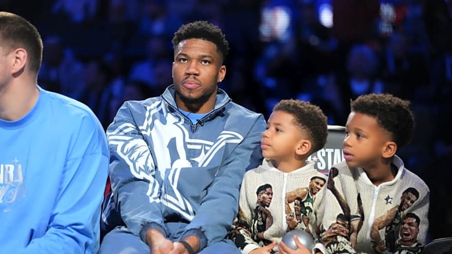 Giannis Antetokounmpo's Priceless Reaction to His Kids' Moment With Victor Wembanyama