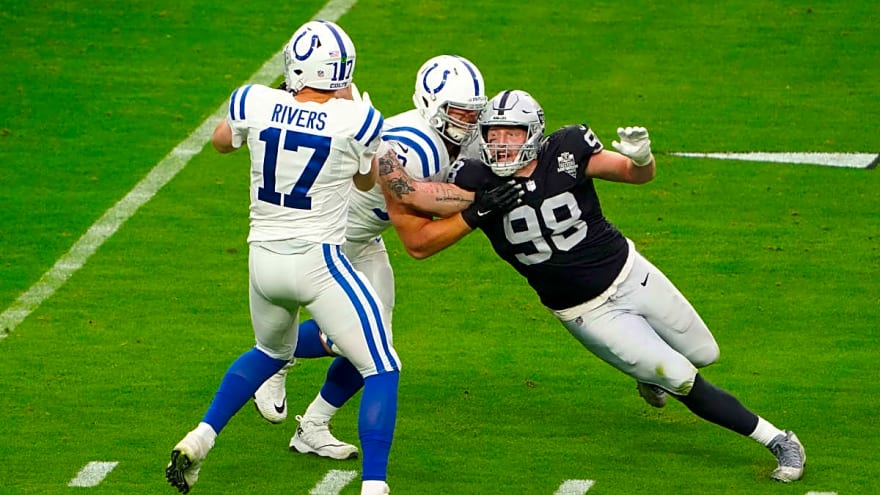 Raiders' star pass rusher Maxx Crosby is finally available, but it might be too little too late for Colts