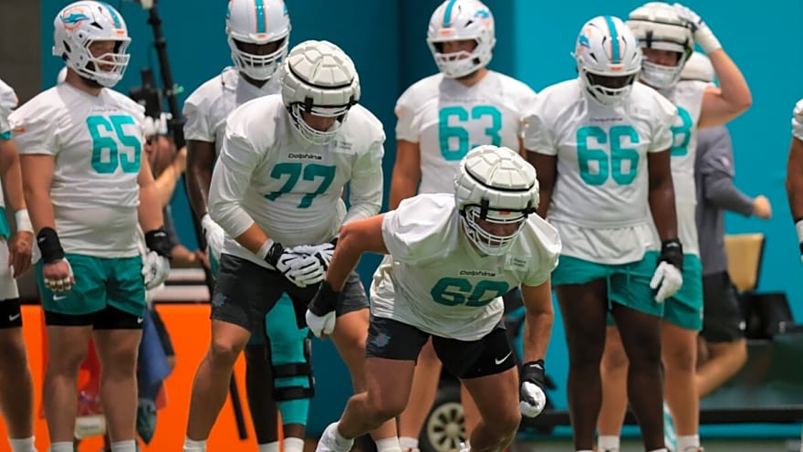 The almighty dollar offers big clues to which backups on Dolphins’ rebuilt offensive line have the inside track to cracking the 2025 roster