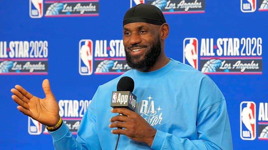 Courtside Report: LeBron James Stoic on Retirement Question, Intuit Dome and More Ahead of 2026 NBA All-Star Game