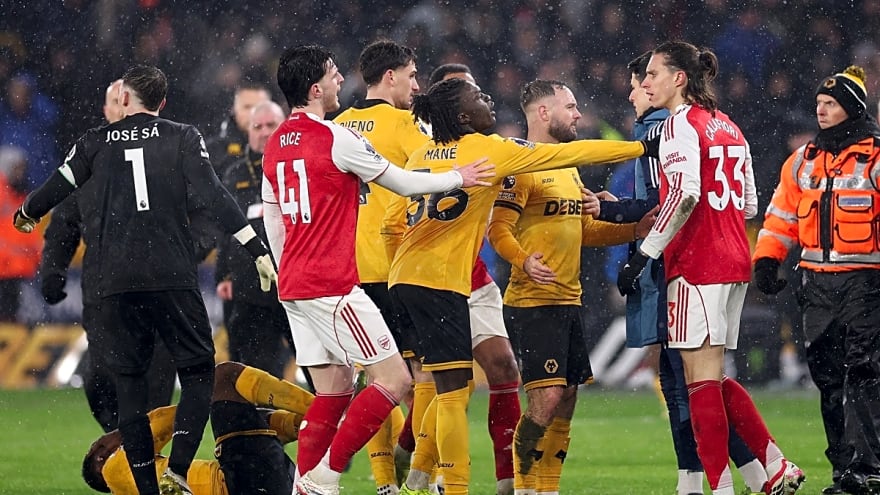 Arsenal may be punished for the scenes after brawl at full time against Wolves