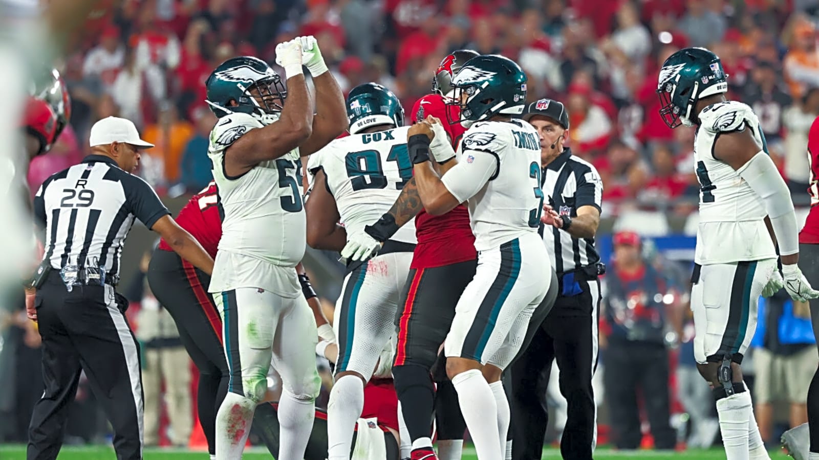 ‘He’ll probably be the next one to fill BG’s role’ – Eagles star Dallas Goedert reveals next great trash talker following Brandon Graham retirement