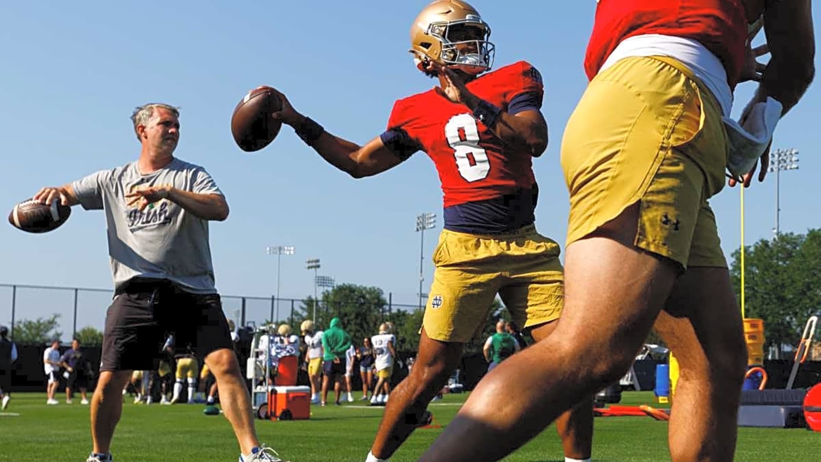 Projecting the Notre Dame Fighting Irish starting offense following two weeks of fall camp in preparation for opener against Miami 