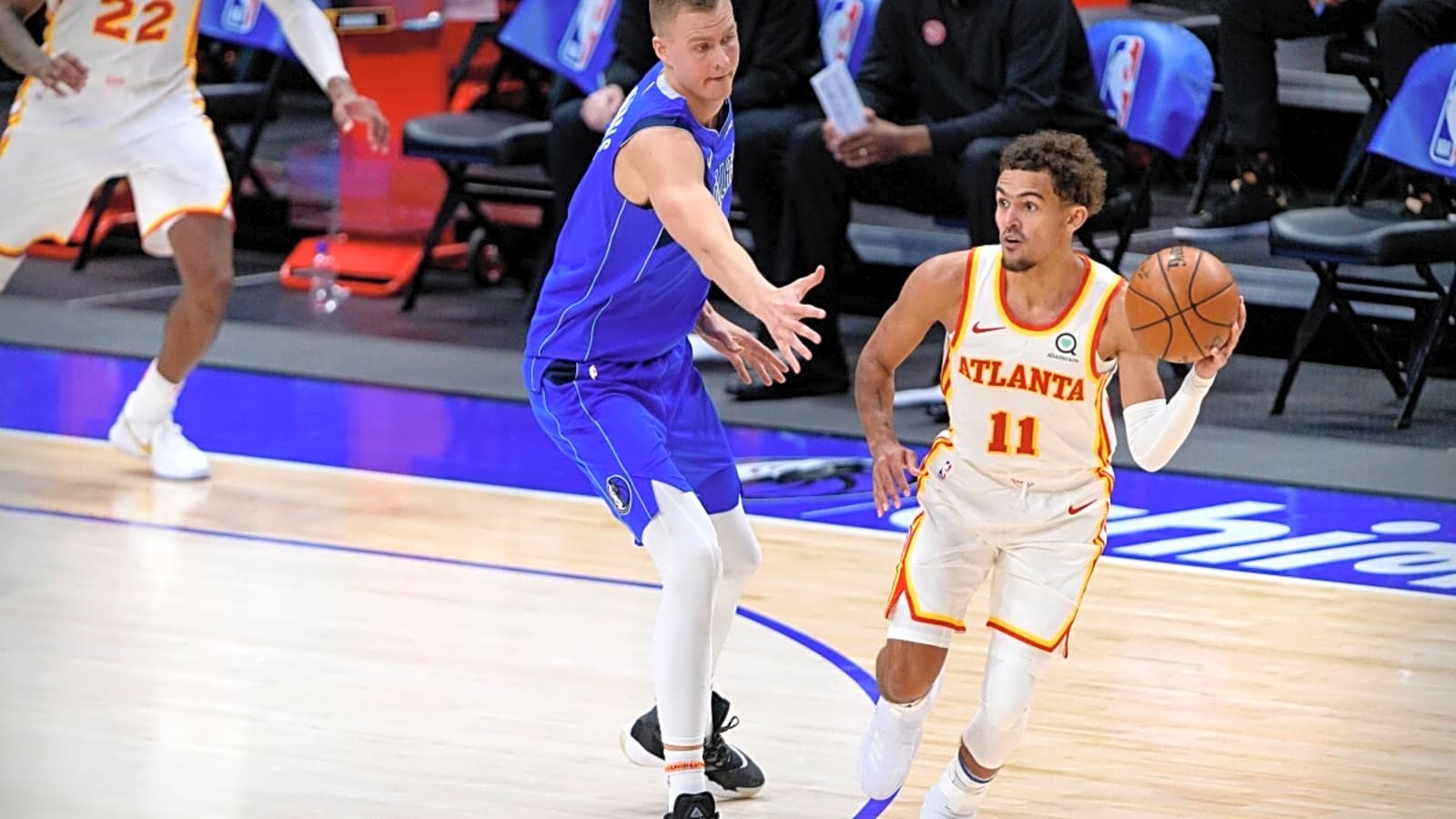Trae Young&#39;s Immediate Reaction to Kristaps Porzingis Trade