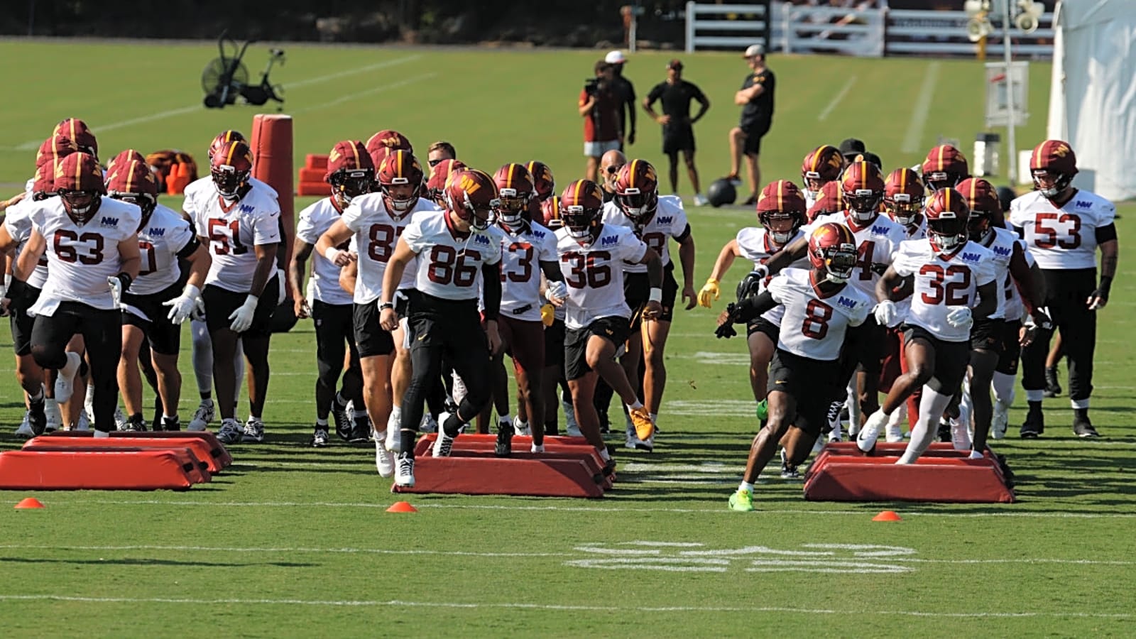 Washington Commanders joint practices face significant changes after developing injuries to two major players at training camp