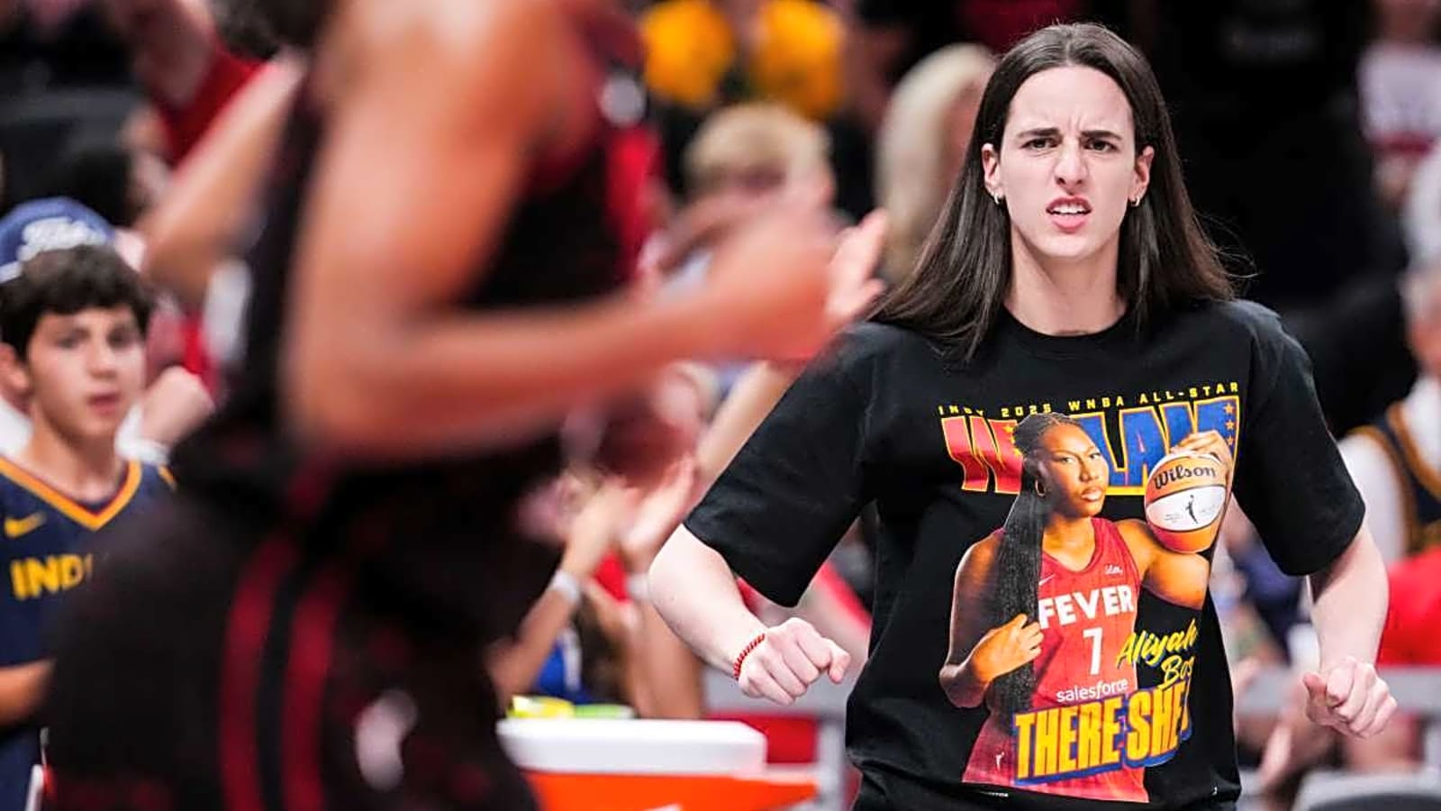 Caitlin Clark Tries to Restrain Aliyah Boston During Heated Exchange With WNBA Referee
