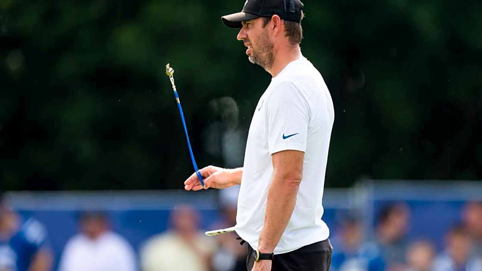 Shane Steichen lobs an assist to one of his newest players, who took full advantage during recent Colts training camp practice