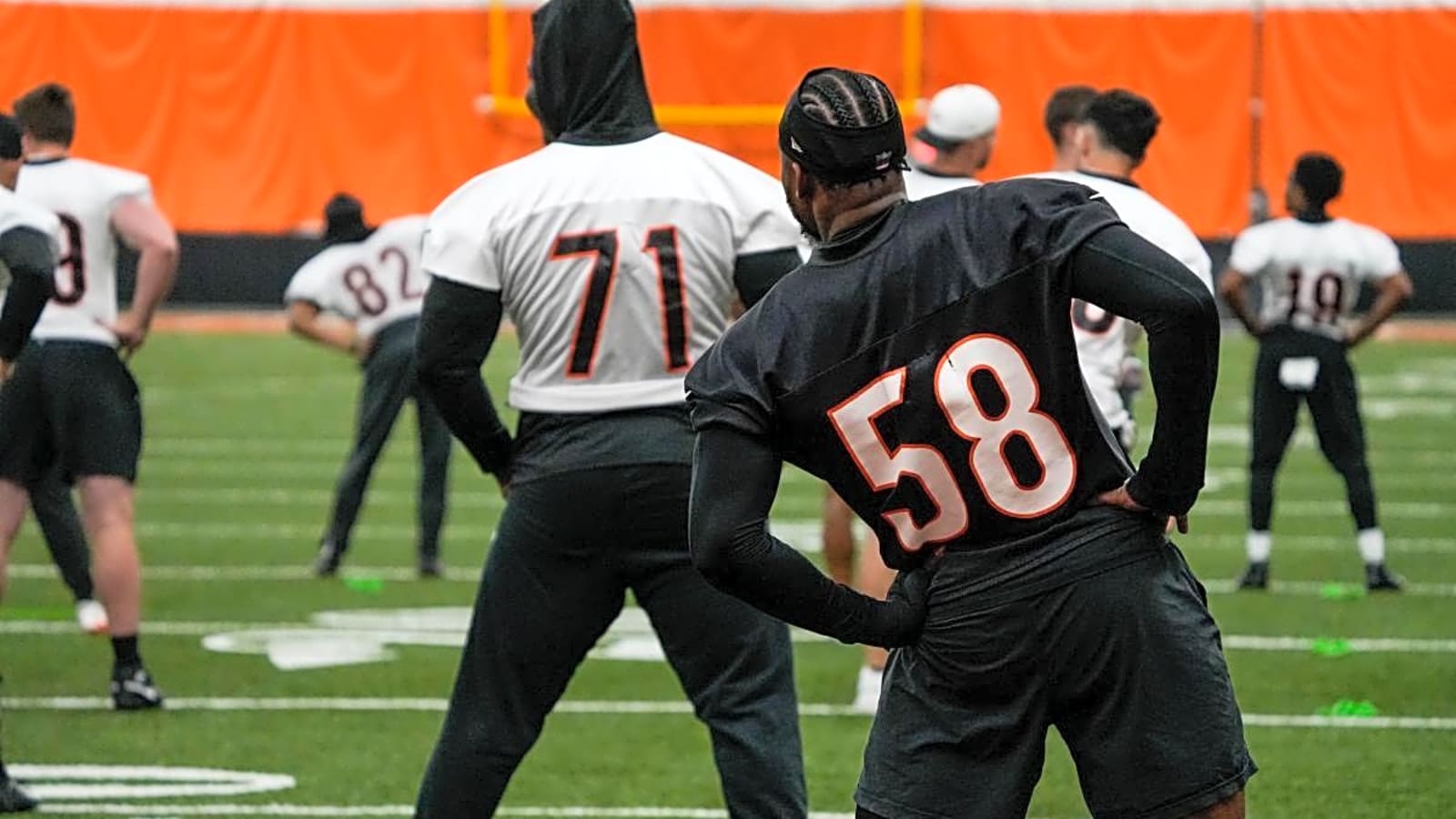 Cincinnati Bengals&#39; updated 2025 90-man offseason roster organized by player jersey numbers ahead of OTAs