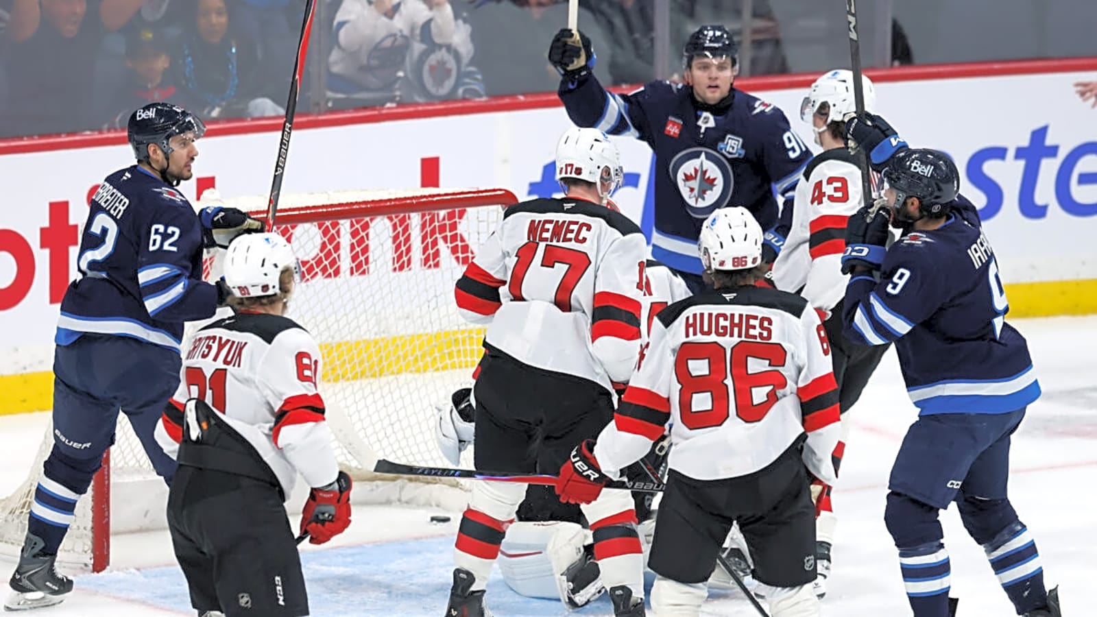 Jets Down Devils 4-3 in Back-and-Forth Affair