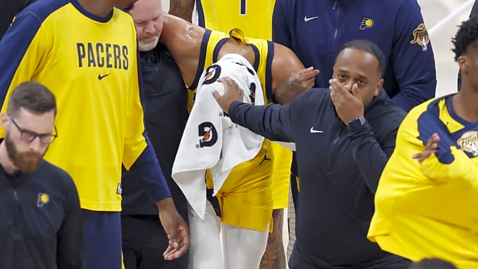 Tyrese Haliburton Goes Down Screaming As Game 7 Incident Aggravates Calf Injury